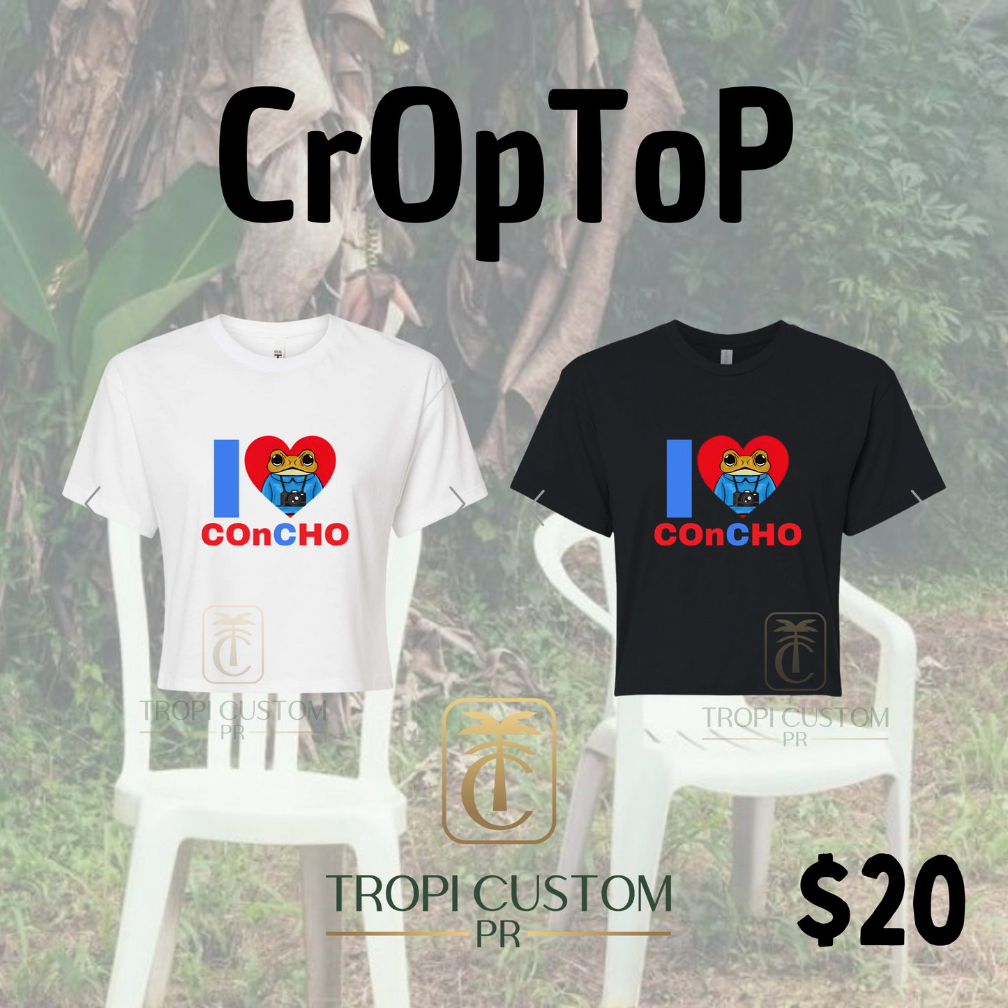 I Love Concho Crop Top